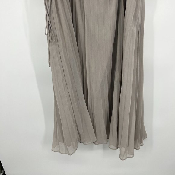 ASOS Dress Gray Pleated Cami Midi Sleeveless Drawstring NWT - Picture 11 of 11